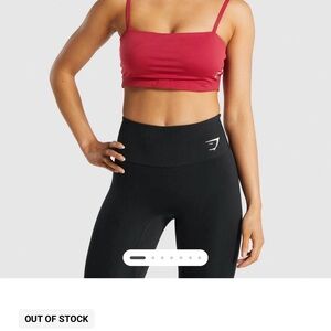 Gymshark Burgundy Bandeau Sports bra size small. Like new has removable pads